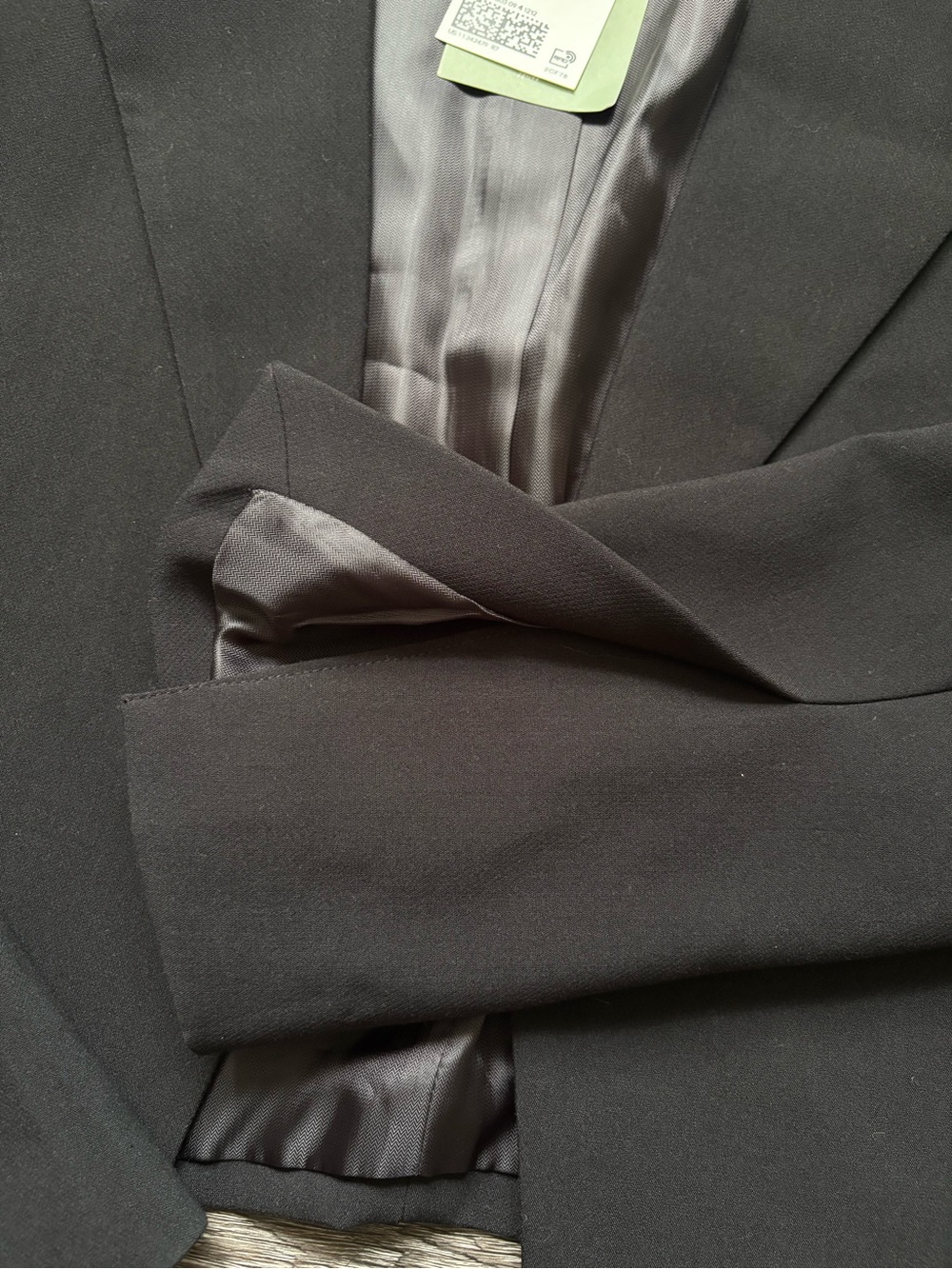 H&M Black Cropped Women's Blazer Jacket - Picture 3 of 3